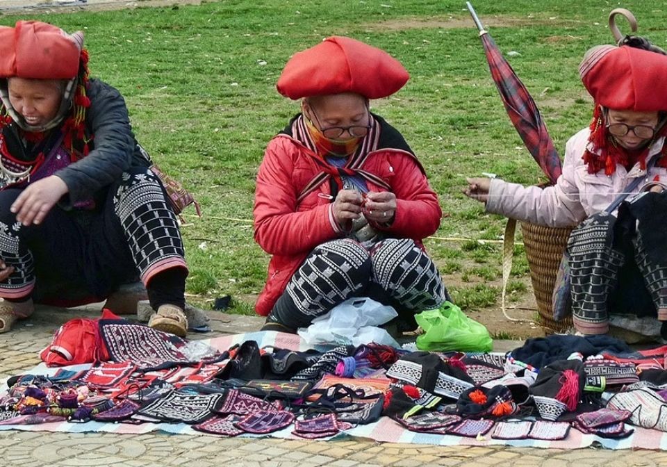 Hmong people at Cat Cat village