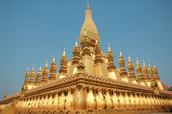 Pha That Luang in Vientiane - national symbol of Laos