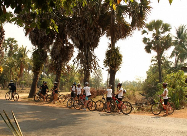 Exploring Angkor by a bike is an exciting experience