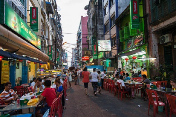 Chinatown in Yangon