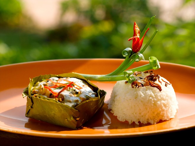 Amok (fish sauce wrapped in a banana leaf) is famous in Siem Reap’s streetsAmok (fish sauce wrapped in a banana leaf) is famous in Siem Reap’s streets