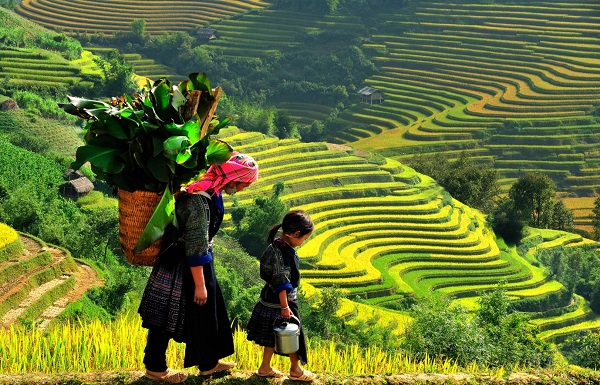 Picturesque-mountain-scenery-and-brocade-colors-of-ethnic-minority-people