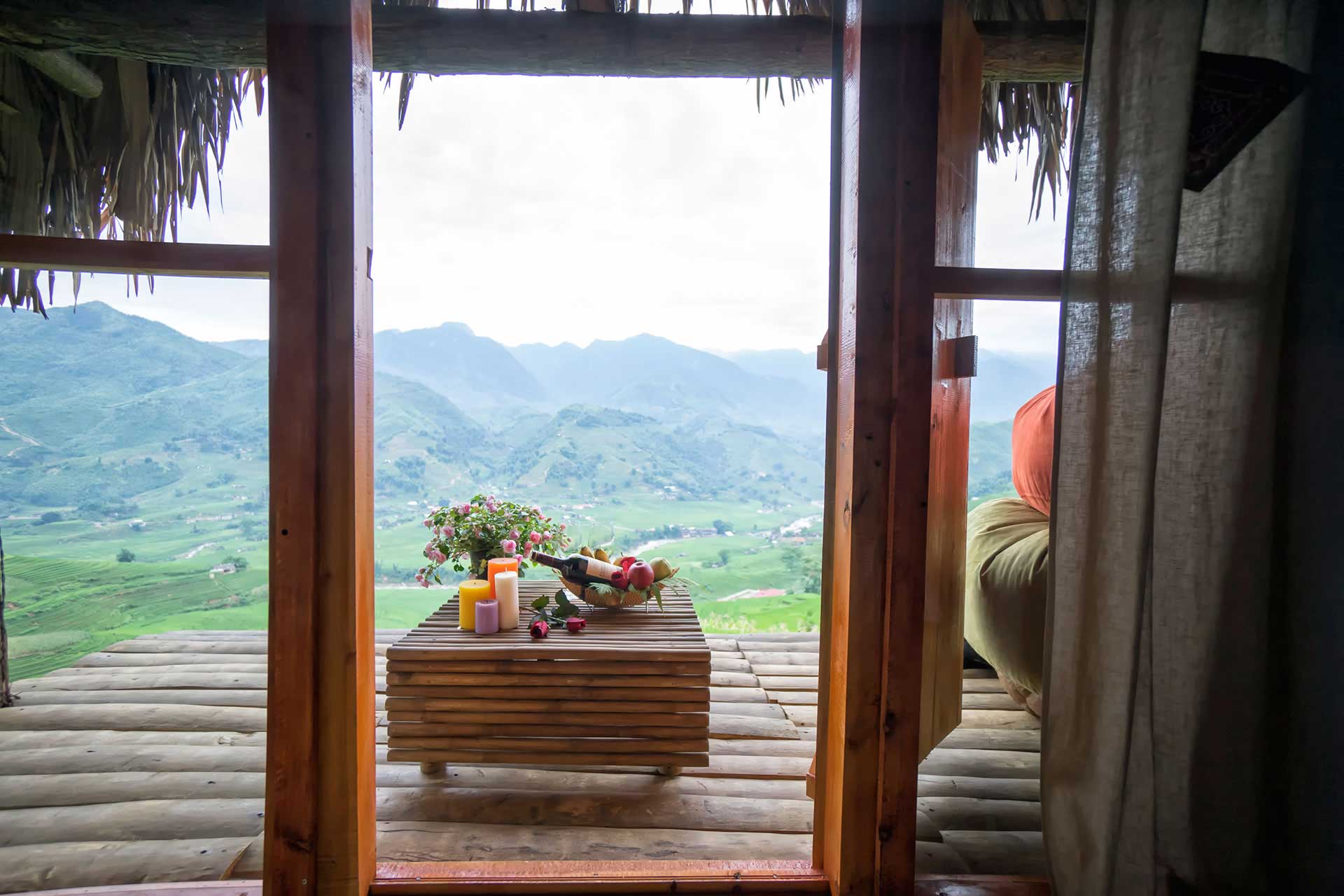 Good view to see magnificent mountains from Eco Palms House