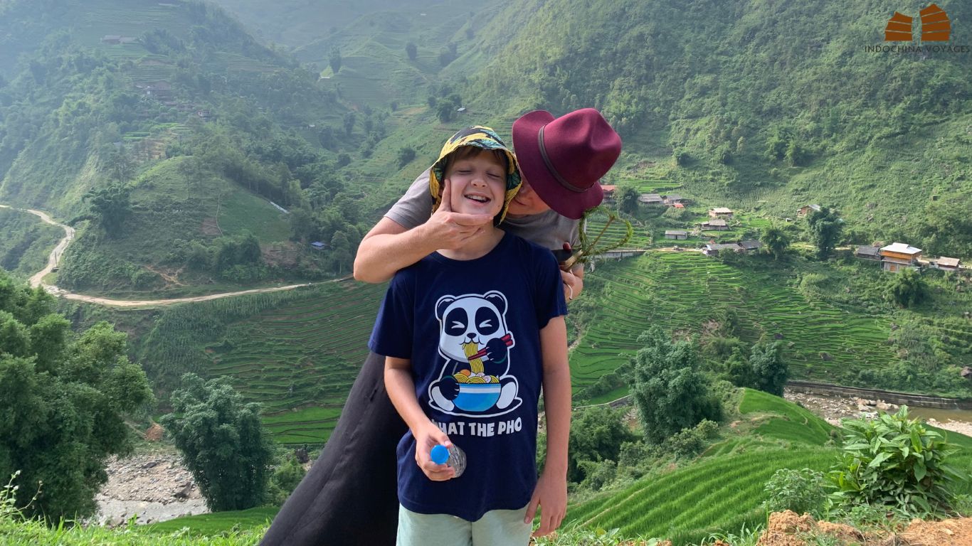 Family trip in Sapa mountain