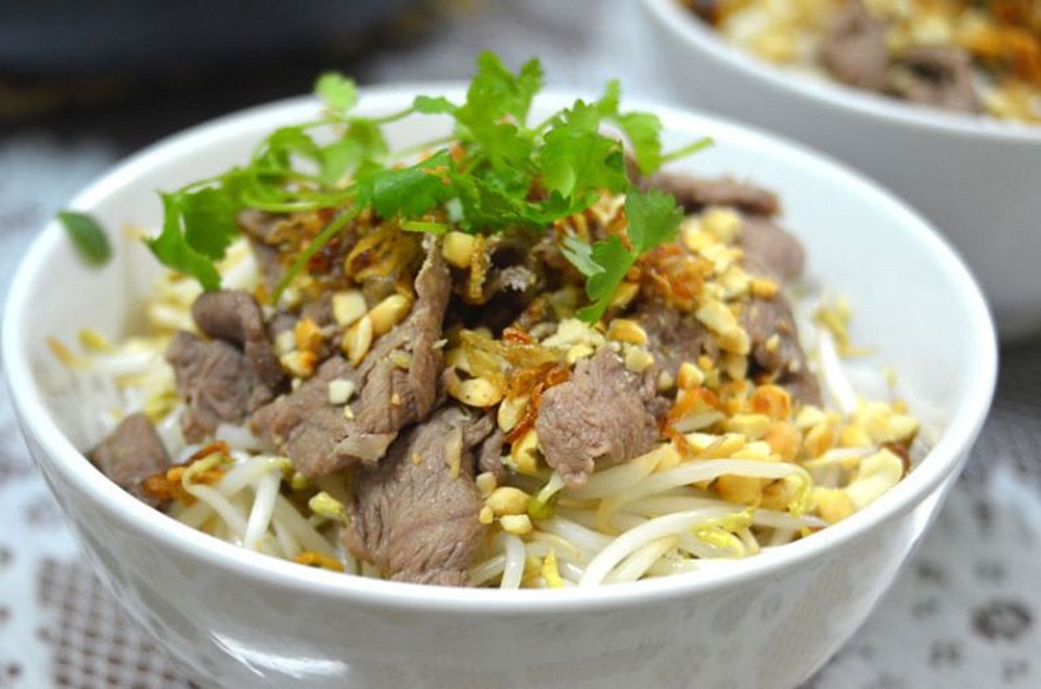 Bun Bo Nam Bo is a beef and noodle dish