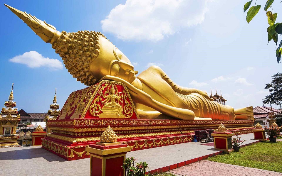 The reclining Buddha Statue