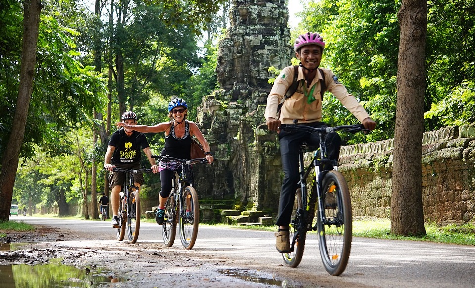 Cycling in Angkor Wat