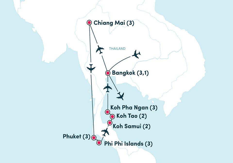 Direct flights from Chiang Mai to Phuket