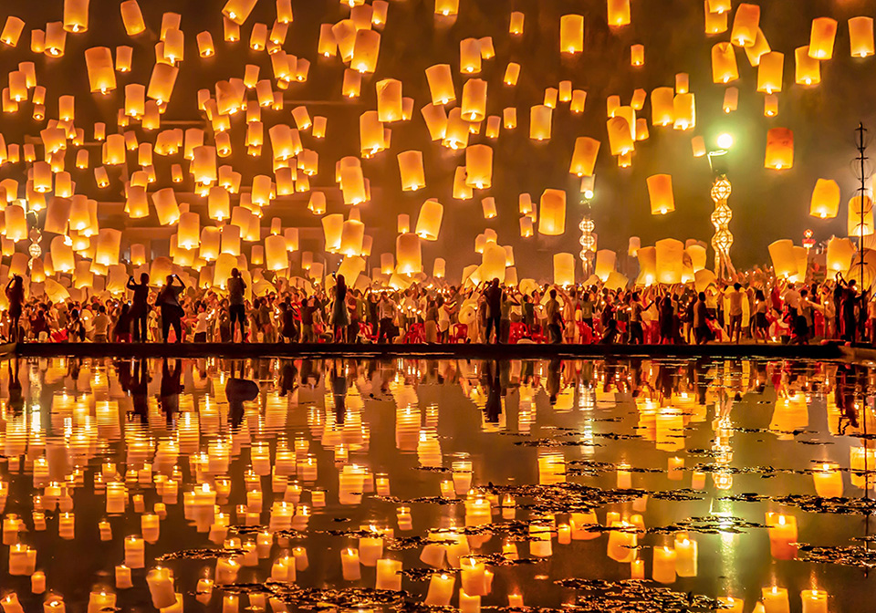 The lantern festival in Thailand