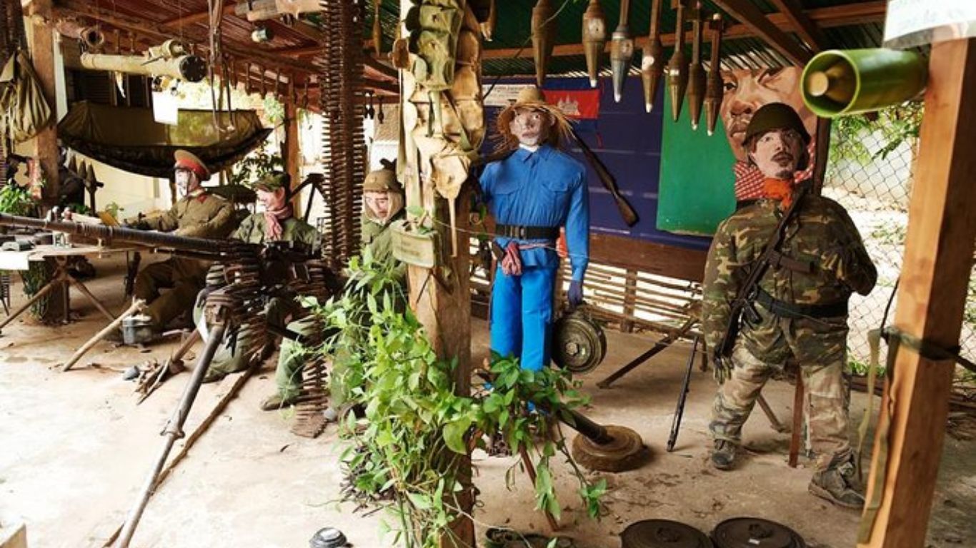 Display in Cambodian Landmine Museum