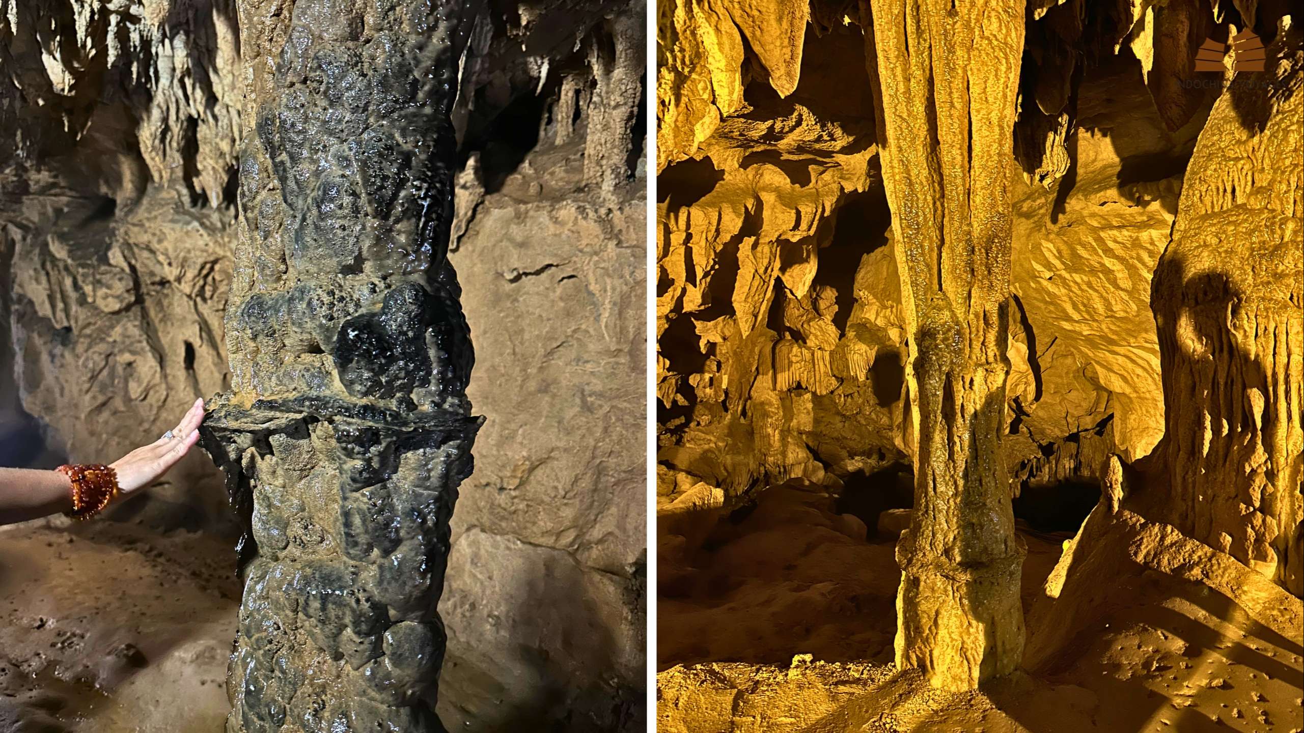 2 out of 3 sky pillars of the cave when visit the old route
