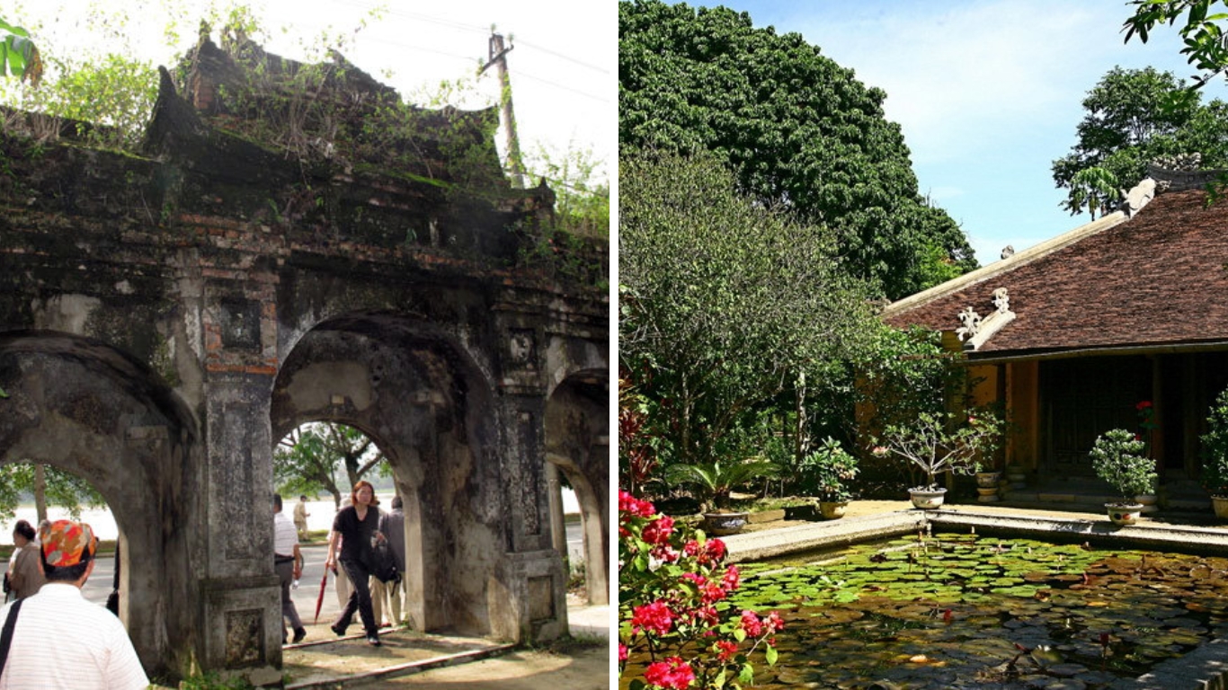 Dien Phuoc Truong Princess Temple (Image: Bao Tuoi Tre) and Garden house in Kim Long (Image: VNexpress)