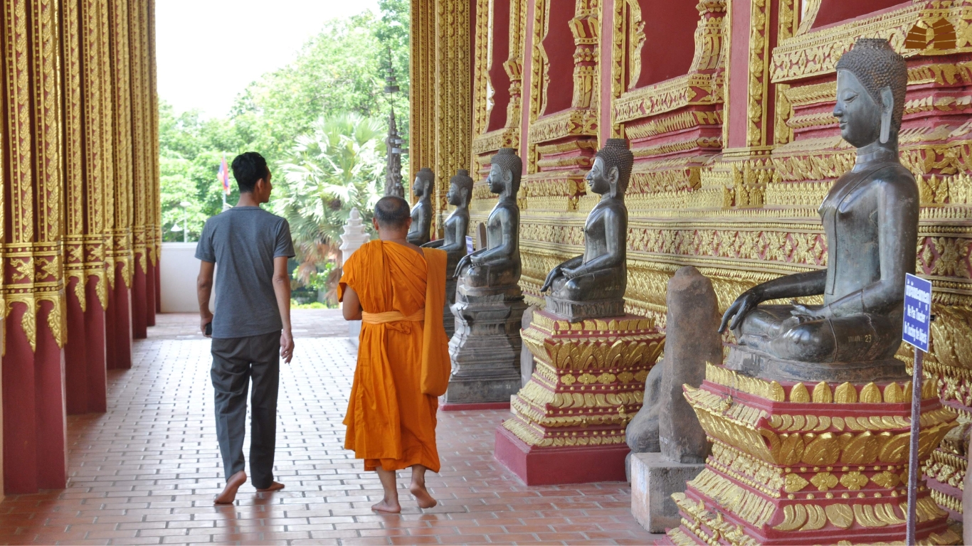 Buddhism plays a significant role in Lao culture and also the almgivings
