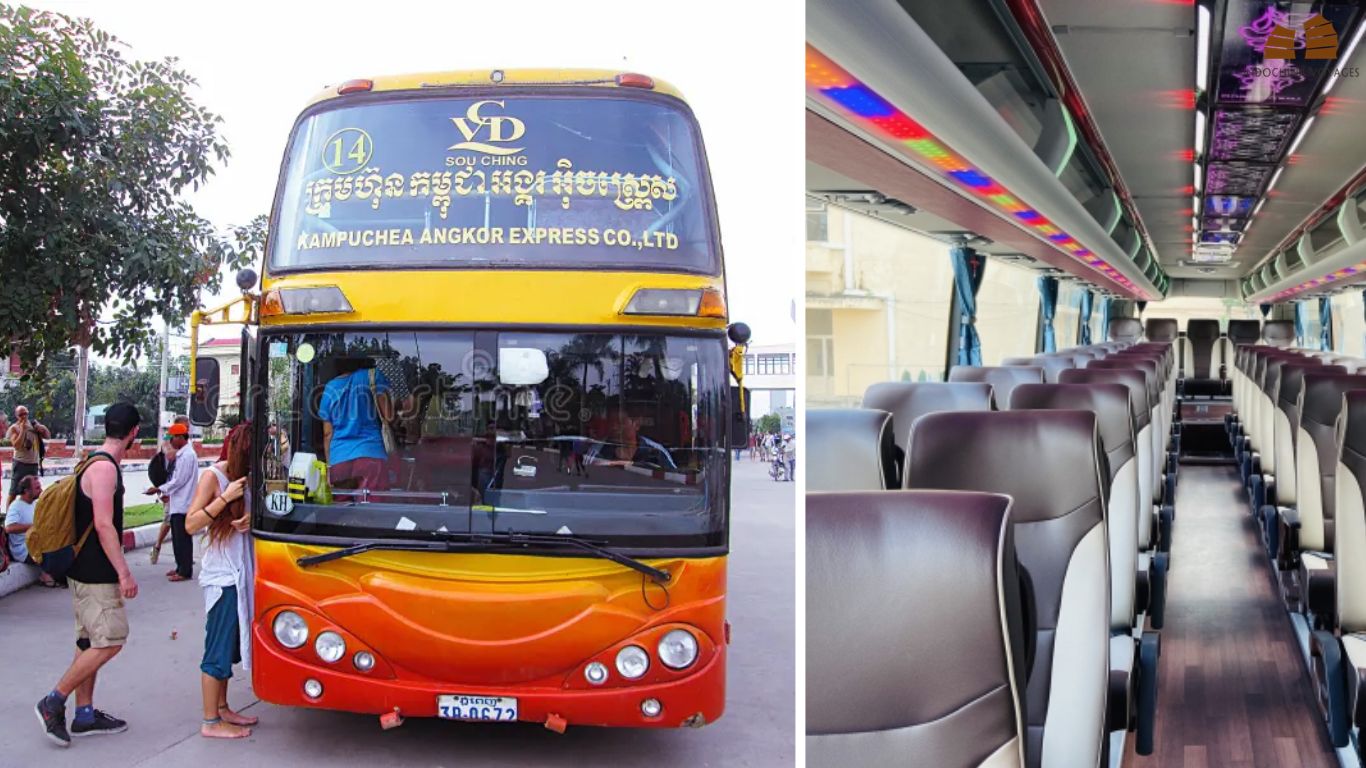 public bus from Cambodia to Moc Bai International Border Gate