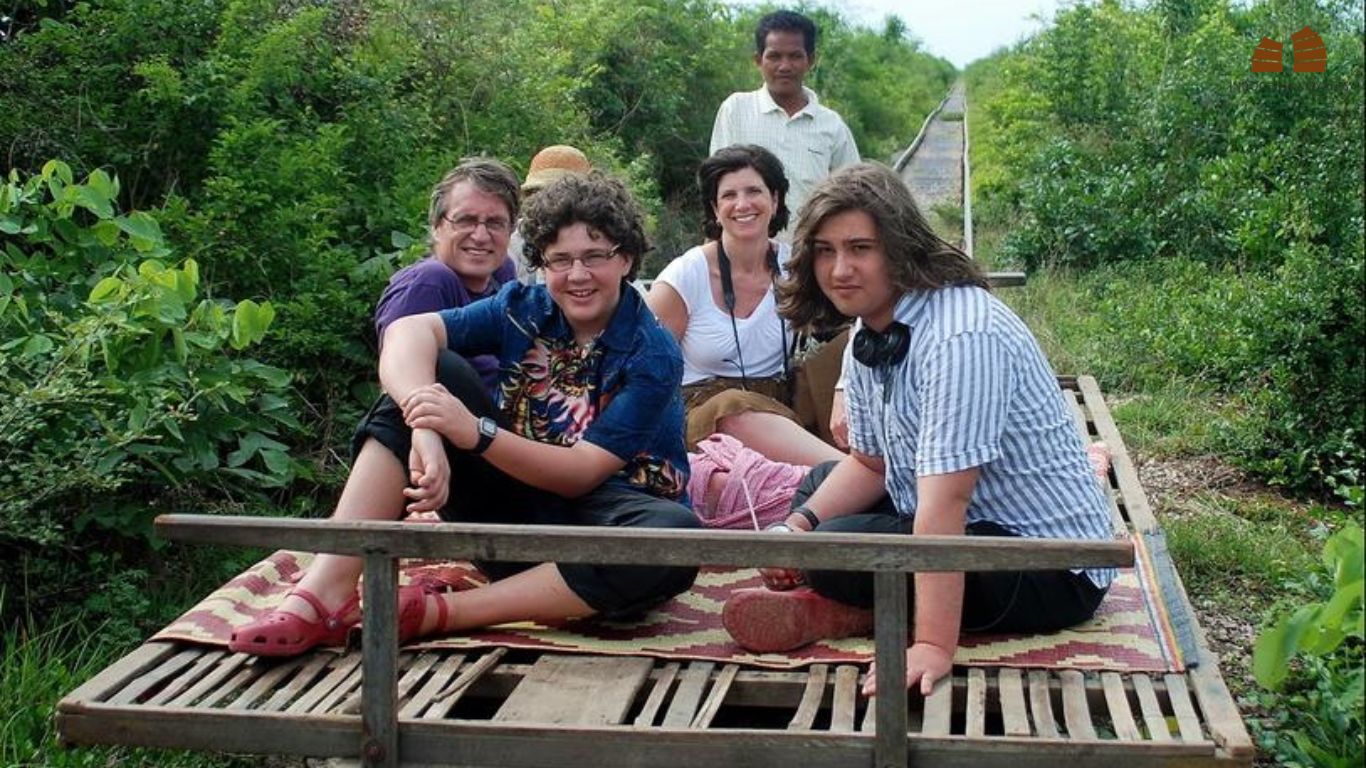 Fun riding the "Noris" in Battambang with family