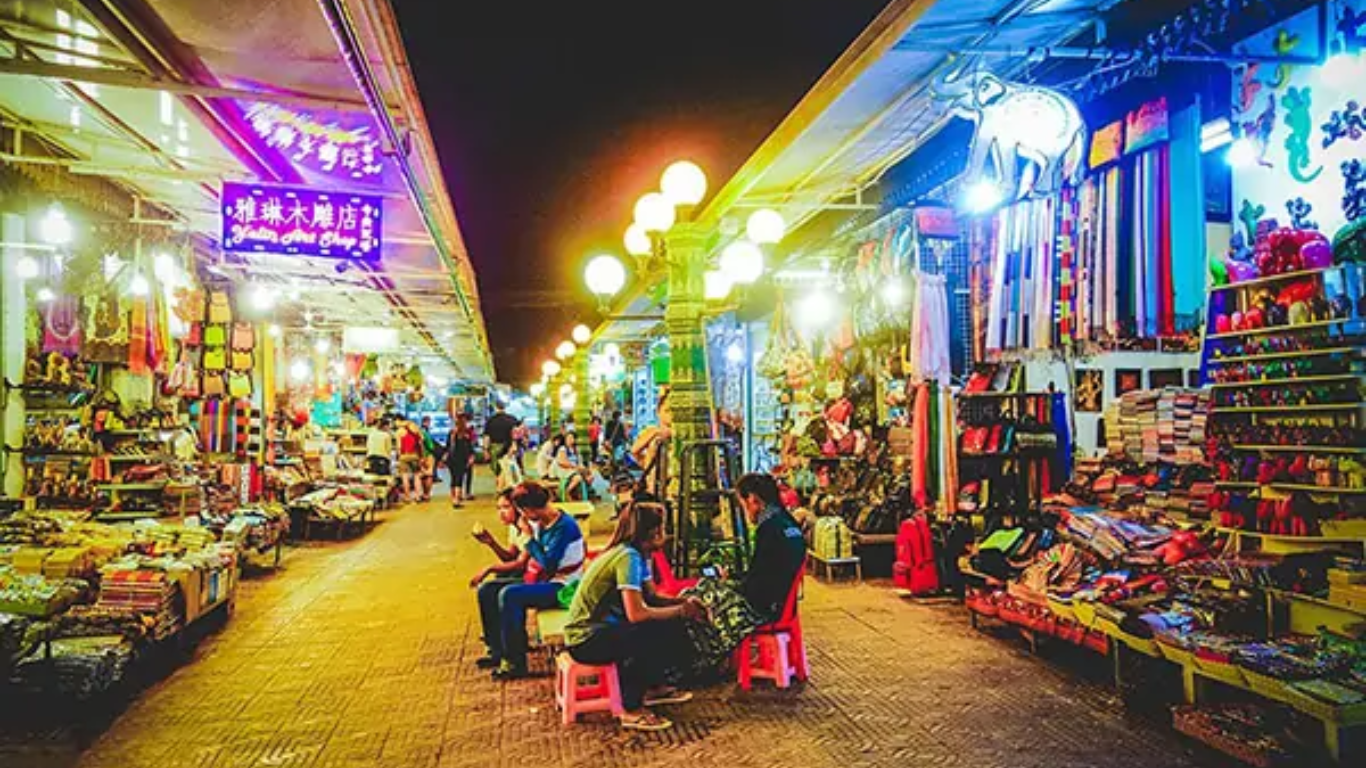 Night market in Cambodia