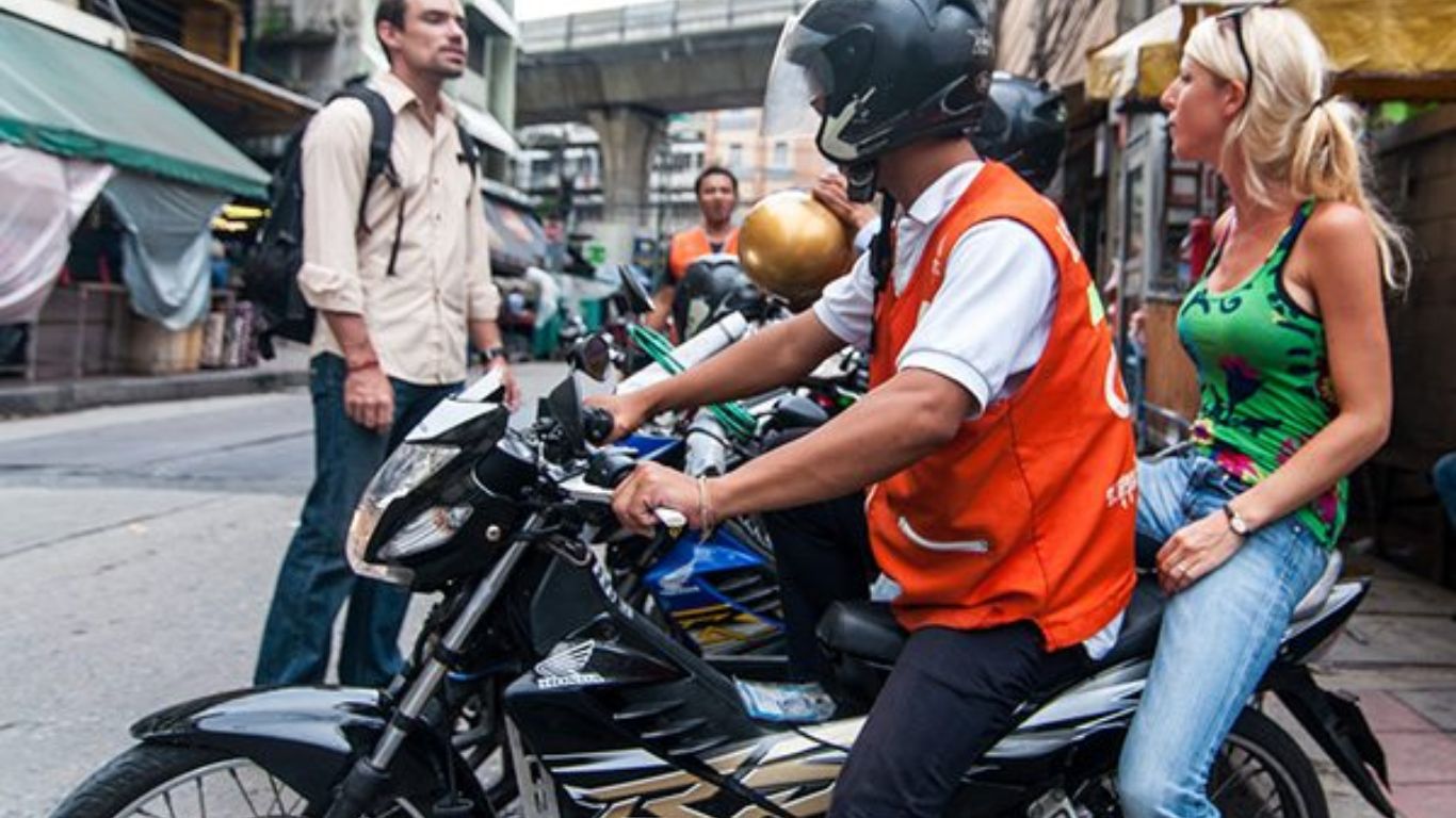 motorbike taxis to the alleys to Bangkok