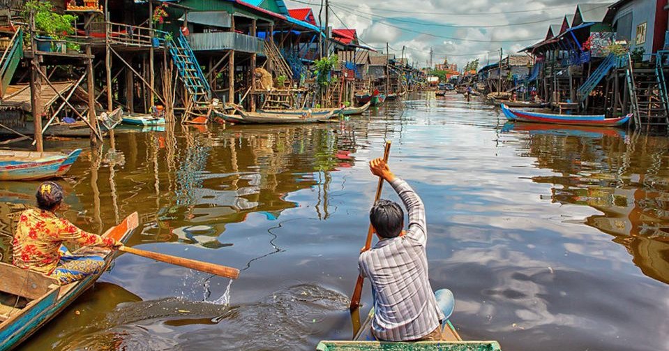 A floating village on Tonle Sap Lake