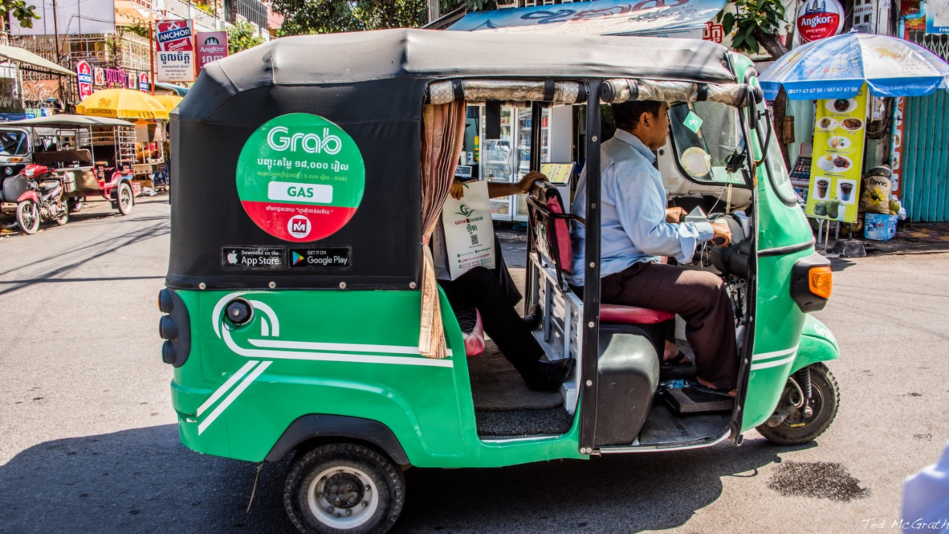 Tuk Tuk through the Grab App when booking online