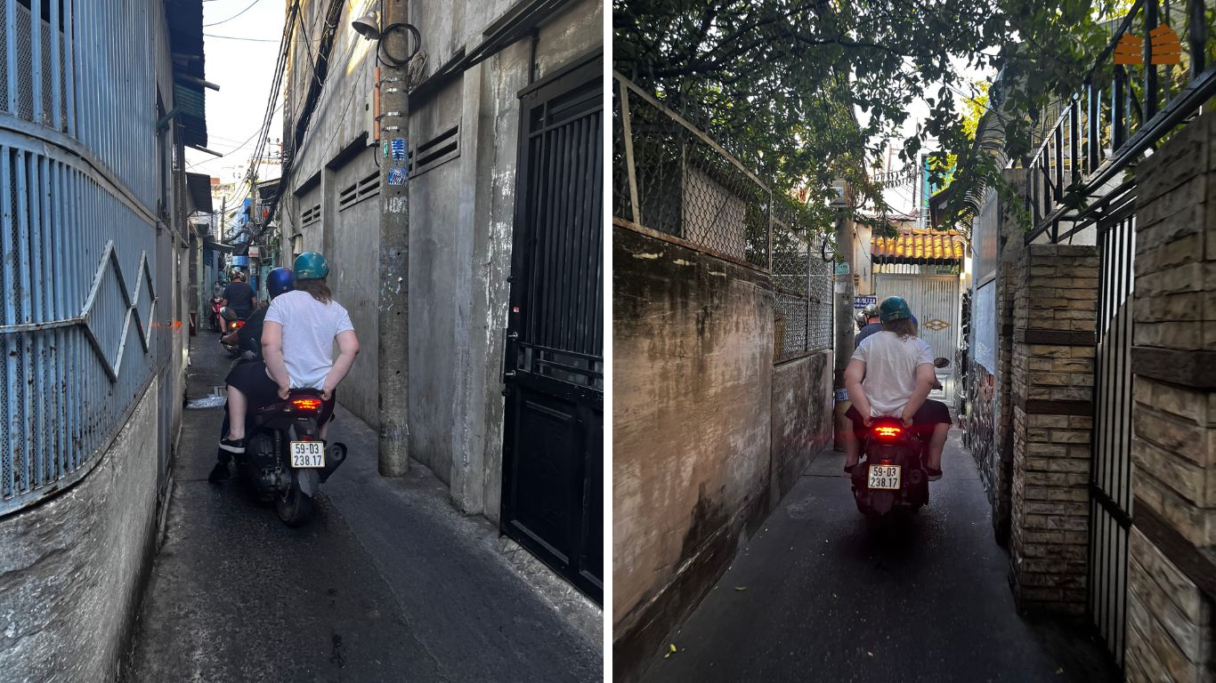 motorbike tour to narrow alleys and witness local life in Saigon