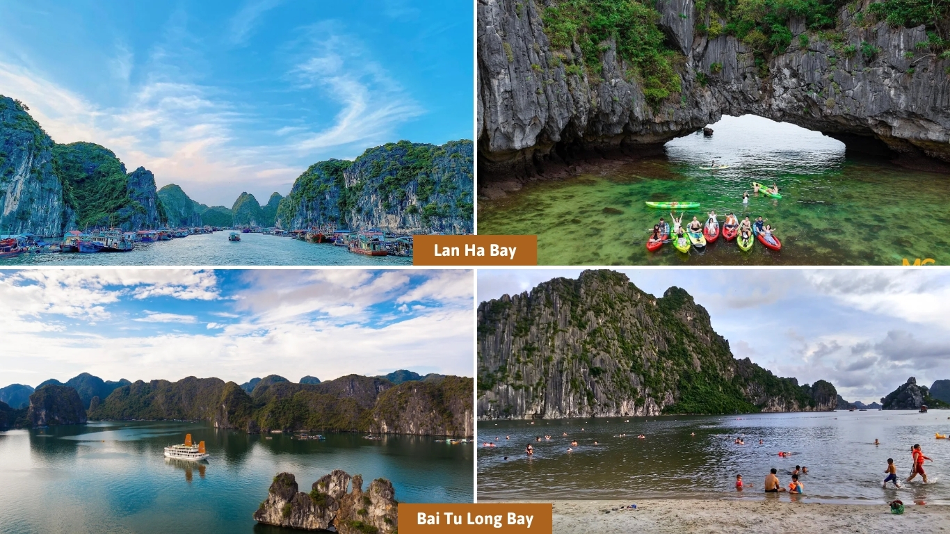 Lan Ha Bay vs Bai Tu Long Bay kayaking and karst scenery comparison