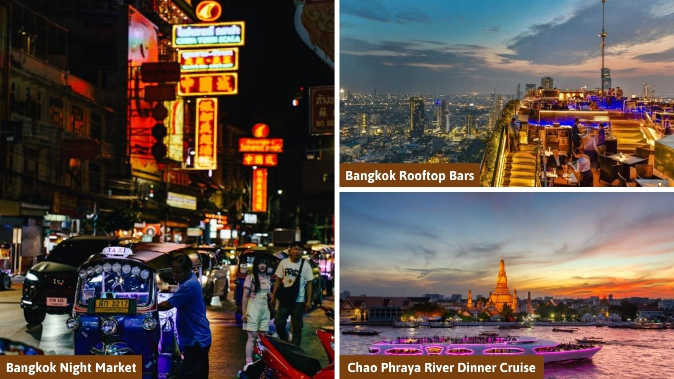 Compilation of Bangkok's evening activities