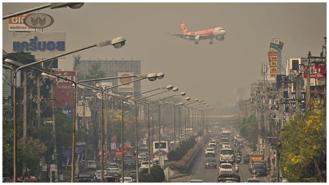 Air Polluted in Chiang Mai Burning Season in March