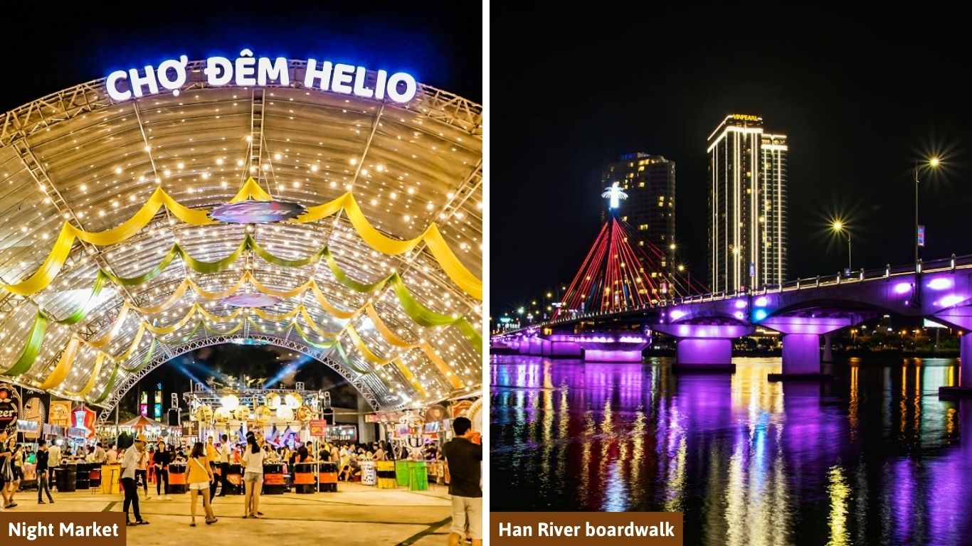 Night market and riverside walk in Da Nang