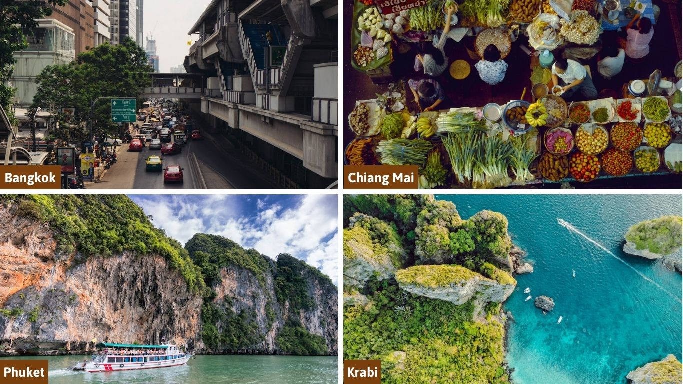 Sample itinerary by season