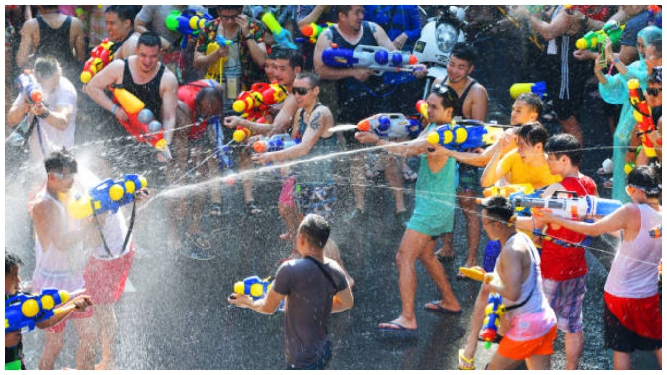 bangkok's songkran in thailand in april