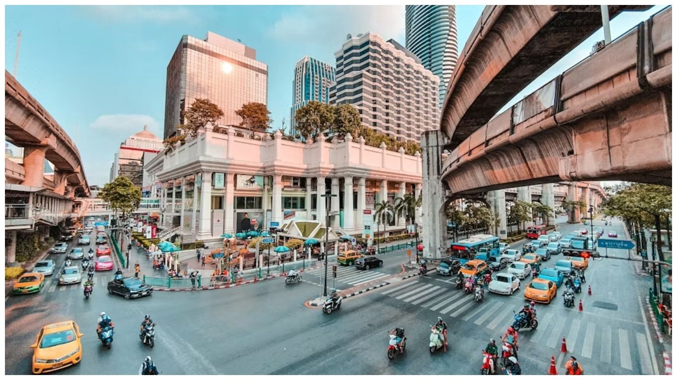 bangkok street in october