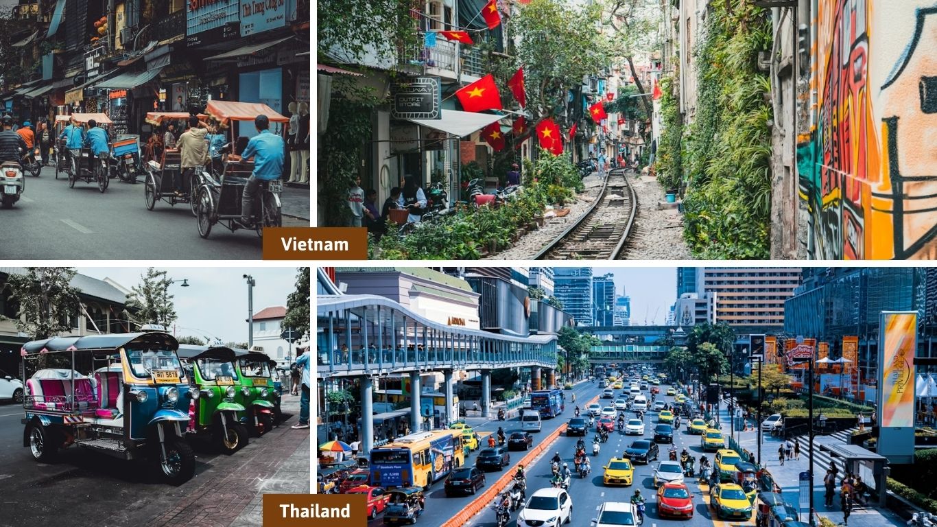 vietnam streets vs. thailand streets
