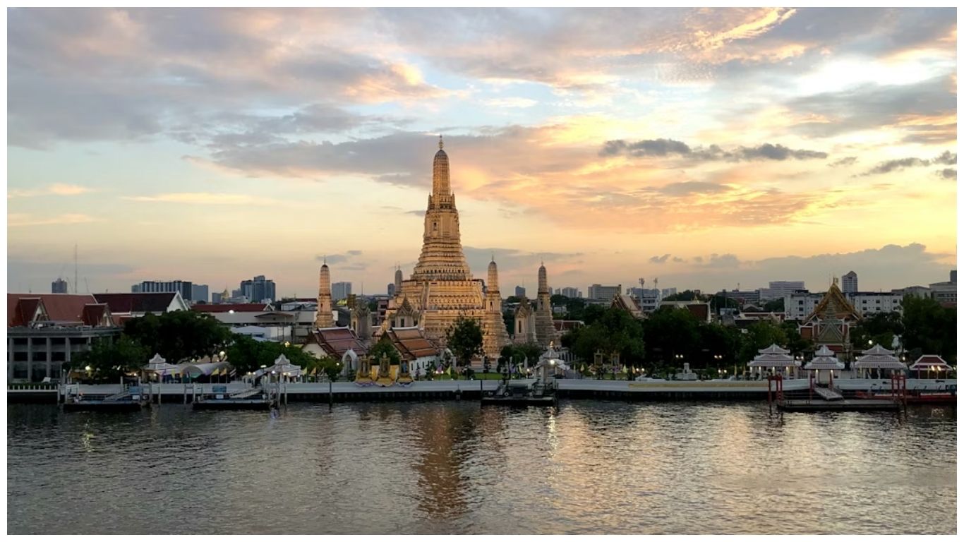 The stunning golden spires and intricate architecture of the Grand Palace in Bangkok, one of the best places to visit in Thailand