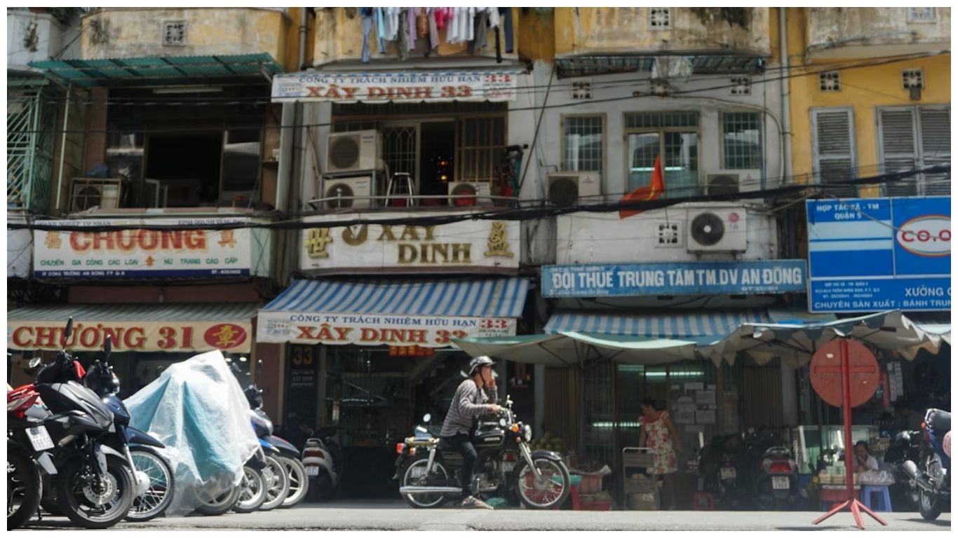 Busy street life in Ho Chi Minh City, reflecting the authentic local culture